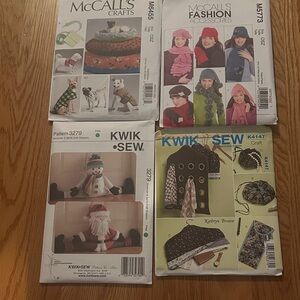 McCall's and Kwik Sew Craft Patterns NEW, unused